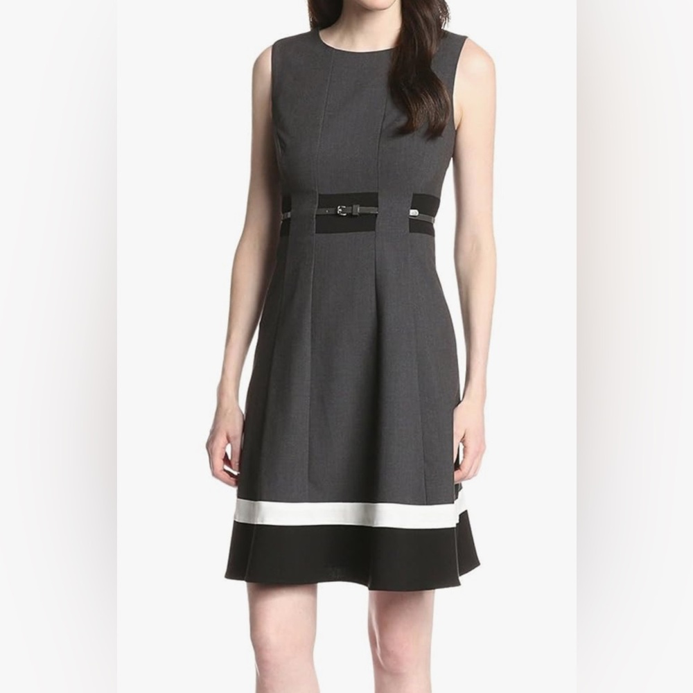 Calvin Klein Petite Women’s Colorblock Fit & Flare 6P